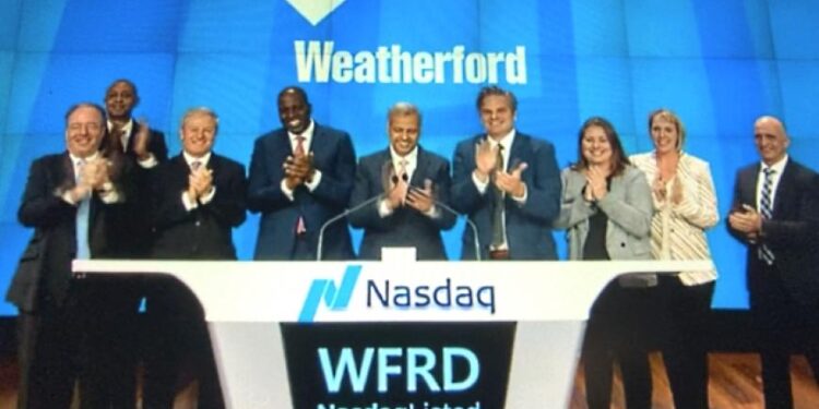 Re-enlista NASDAQ acciones de Weatherford