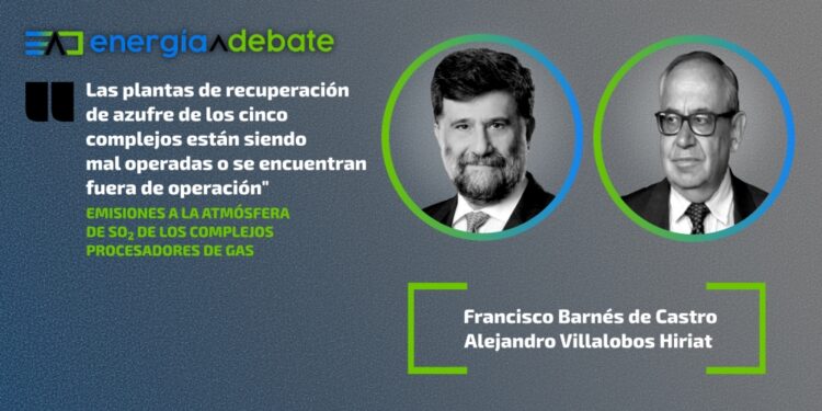 Emisiones a la atmósfera de SO2 de los Complejos Procesadores de Gas