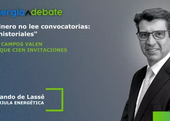 Banner de Energiadebate con cita en español y foto de Rolando de Lassé, Brújula Energética.